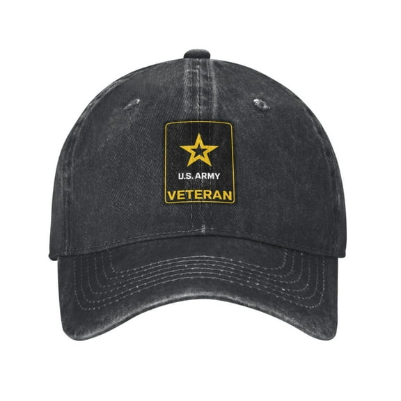 Us Army Veteran Logo Cowboy Hat Baseball Hat Trucker Hat For Men Women Retro Denim Hats Baseball Cap Dad Hat