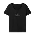 thumbnail image 1 of Camiseta Para Mujer Ropa De Verano Camiseta Básica Para Oficina Playa Senderismo L Negro, 1 of 7