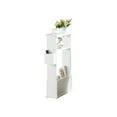 thumbnail image 3 of Kings Brand Furniture Narrow Side Table with Storage Shelf, Slim End Table with Magazine & Remote Holder, Small Space Bedside Table for Living Room or Bedroom, White, 3 of 6