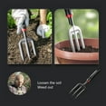 thumbnail image 4 of Horticultural Three Tine Hand Fork – Durable Quenched Steel Gardening Tool with Rust Protection, Reinforced Frame, Fiber Handle, Ideal for Weeding, Planting, and Flower Arrangements, 4 of 5