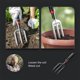 thumbnail image 5 of Horca de tres dientes de acero templado para horticultura, herramientas para plantar flores en el hogar, cultivo de hortalizas y flores, arreglos florales en macetas, horquilla de metal con, 5 of 6
