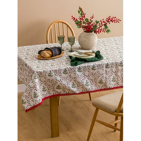 

Mixed Printed New Year Themed Tablecloth 150x220 Cm