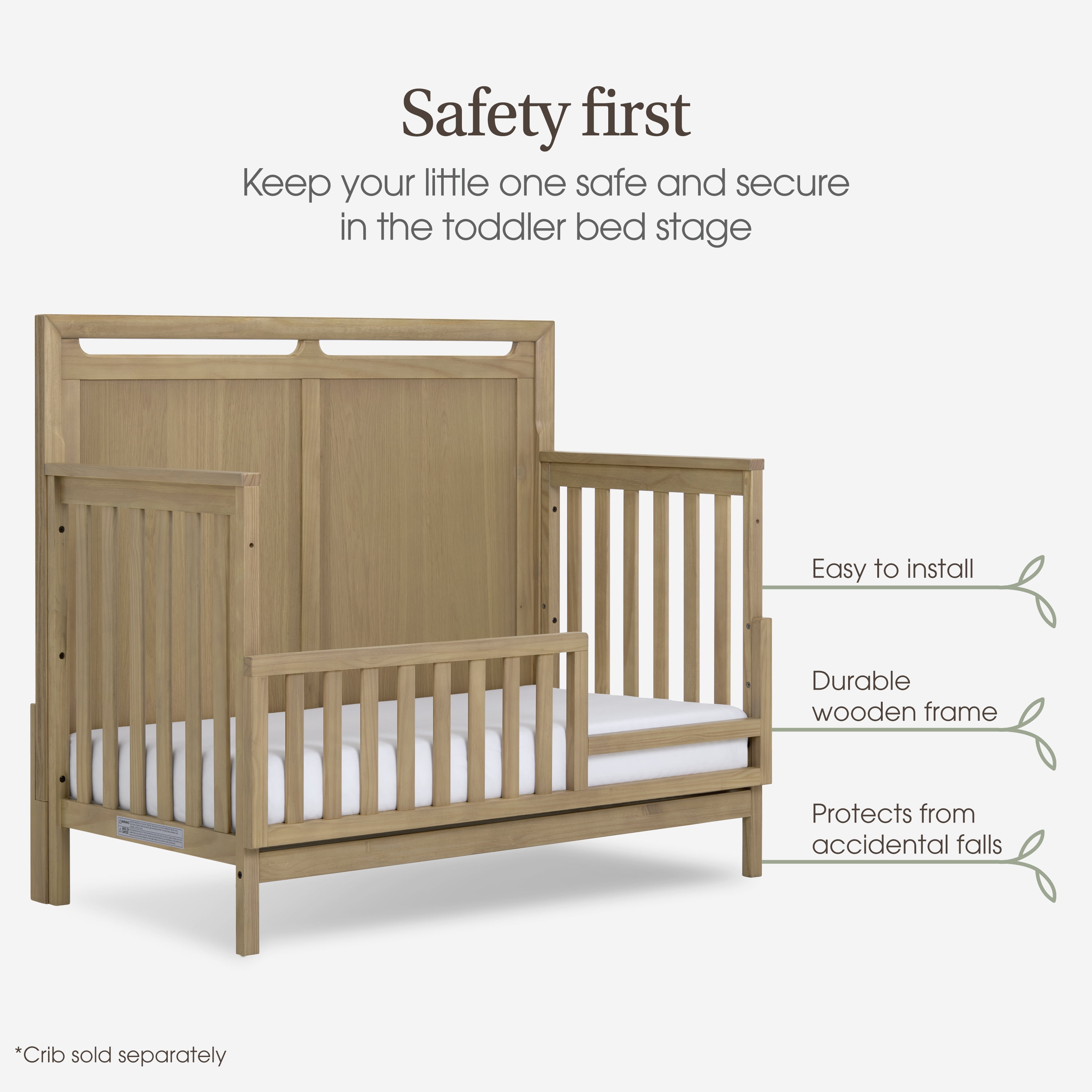 Evolur Bradford Toddler Rail, Alpine Oak
