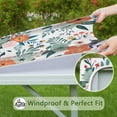 thumbnail image 6 of Reusable 34x34 Inch Elastic Tablecloth with Floral Motif, Soft Polyester for Kitchen, Picnic, or Coffee Table Use, 6 of 6