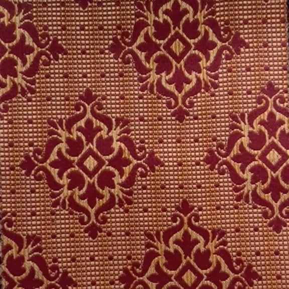 Decora Furnishings 54-Inch Polyester-Cotton Jacquard Fabric by The Yard, Crimson