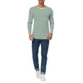 thumbnail image 2 of INSPIRE CHIC Men's Striped Crew Neck Long Sleeve T-shirt Cotton Pullover Top, 2 of 6