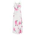 thumbnail image 5 of WTXUE Maxi Dresses, Sun Dress Sleeveless Vestidos Casuales Para Mujer V-Neck, for 2024 Spring Summer Elegant Wrap Trendy Flowy Dress Gradient Maxi Women's Plus, White Size 3XL, 5 of 9