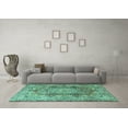 thumbnail image 3 of Ahgly Company Indoor Rectangle Persian Turquoise Blue Traditional Area Rugs, 2' x 4', 3 of 4