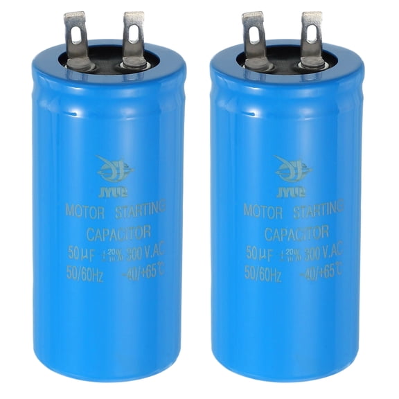 Uxcell 2Pcs Motor Start Capacitor, 50uf 300V CD60 Running Capacitor Starting Capacitor for Air Conditioners, Electric Motor Starts Running