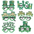 thumbnail image 1 of 6 PCS Día de San Patricio Gafas Green Trébol Accesorios Accesorios de traje de fotografía Props Escuela Escenario Performance Papel Play Pop Inevent HA012467-00, 1 of 7