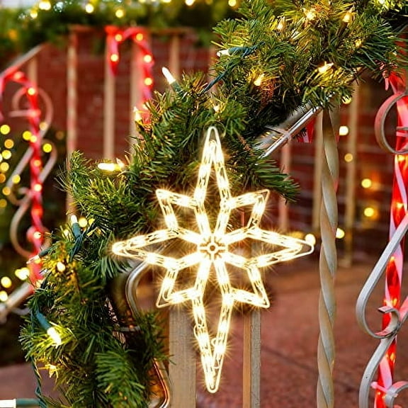 18" 50 Lighted Bethlehem Star Christmas Light Window Sculpture Decoration