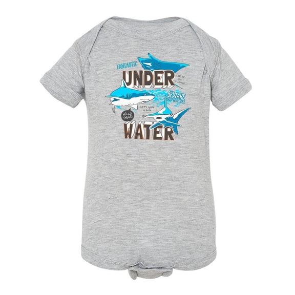 Fantastic Sharks Under Water Bodysuit Infant -Image by Shutterstock, Newborn