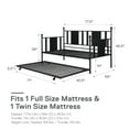 River Street Designs Langham Modern Metal Full Daybed And Twin Trundle