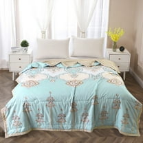 sruoe Summer Cooling Quilt, Quilts for Queen Bed, Thin Comforter, Air Conditioning Quilt, Full Bed Size Cooling Quilt, Reversible Hypoallergenic Lightweight Summer Quilt for Bedding