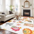 thumbnail image 2 of Non-Slip Rug Pad Rugs Cute Cartoons Animals Camels Cat Rectangle Area Rugs 5x7Ft Soft Carpet Pads for Living Room Kids Room, Tropical Plants, 2 of 9