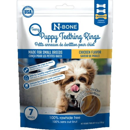 UPC: 0657546912689 | N-Bone® Dental Treat Teeny Puppy Teething Rings Chicken 7pk 4.6 oz