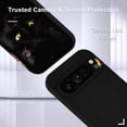 thumbnail image 5 of KOMI for Google Pixel 9 Pro XL Case, Silicone Phone Case with 1 Screen Protector, Soft Anti-Scratch Microfiber Lining, Full Body Shockproof Slim Cover Support Wireless Charging, Black, 5 of 5