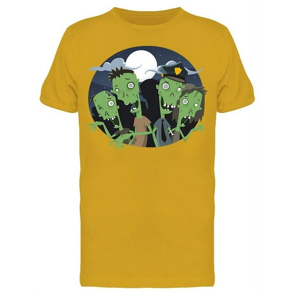 Zombies Halloween Night T-Shirt Men -Image by Shutterstock, Male Large