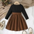 thumbnail image 4 of Zshosam Baby Girl Dress Up Dresses Girls Fall Long Sleeve Crew Neck Loose Casual Dress Size 6T 7T,(Black 6-7 Years), 4 of 7