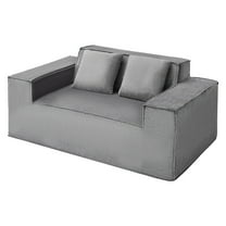 VEVOR Loveseat Sofa, 63-Inch 2-Seats Couch for Living Room, Modern Small Corduroy Couch with Pocket Springs, Soft Cushions,Comfy Loveseat for Bedroom, Office or Apartment, No Assembly Required, Gray