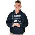 thumbnail image 5 of History Repeats Itself Dinosaur Pet Unisex Plus Size Hoodie Brisco Brands 4X, 5 of 6