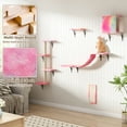 thumbnail image 7 of Coziwow 5 Pcs Wall Mounted Cat Tree Set W/ Cat Perch, Scratching Post, Cat Bridge, Cat Tree and Cat Hammock, Pink, 7 of 7