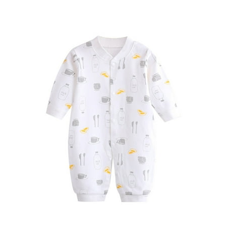 

Boys Bodysuits Babys Girls Print Spring Winter Animals Fruits Long Sleeve Romper Jumpsuit Clothes
