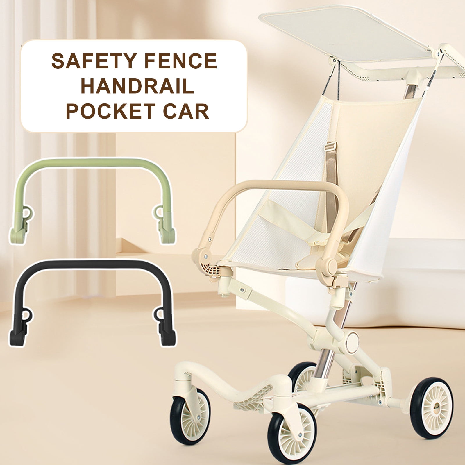 Baby Pram Safety Handle Multifunction Baby Strollers Safety Attachments Offering Stable Support & Ease Of Use for Travel