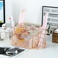 thumbnail image 2 of Rose Gold Desk Organizer Set  Large Metal Pen Holder with Accessories  Durable Stainless Steel Makeup Brush Cup  Multi Purpose Office Desk Organizer for Stationery  Sticky Notes  Paper Cl, 2 of 6