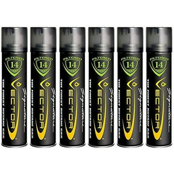 Vector Quintuple Refined Butane Gas Fuel Refill - 6 Cans