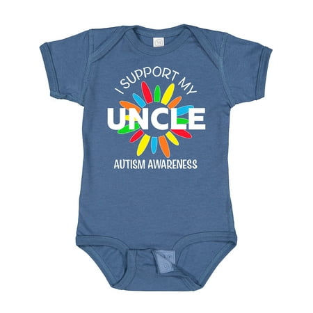 

Inktastic I Support My Uncle Autism Awareness Gift Baby Boy or Baby Girl Bodysuit