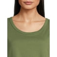 thumbnail image 4 of Time and Tru Women's Short Sleeve Tiered Knit Dress, Sizes XS-XXXL, 4 of 5