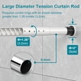 thumbnail image 3 of Tringle à Rideau à Tension pour Séparateur de Pièce Longue /. -. Grande Sans Perçage Tringle à Rideau de Fenêtre Réglable pour Salle de Bain Douche Décoration Intérieure /, 3 of 6