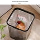 thumbnail image 5 of Basurero pequeño de plástico transparente con anilla de presión para baño, dormitorio, cocina, residencia universitaria y oficina. Transparente (gris)., 5 of 5