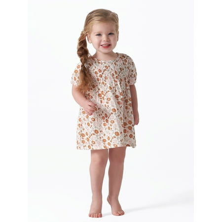 

Modern Moments by Gerber Baby Girl Gauze Dress with Diaper Cover 2-Piece Sizes 0/3M -24M
