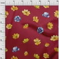 thumbnail image 2 of oneOone Silk Tabby Fabric Flower Watercolor Printed Fabric 1 Yard 42 Inch Wide, 2 of 4