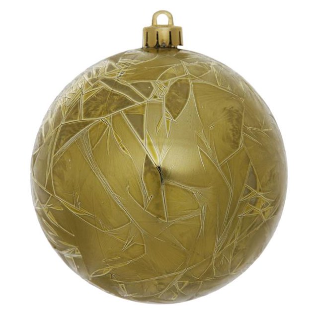 Ornement de Boule Foré Crépitement Olive&44; 8 Po.