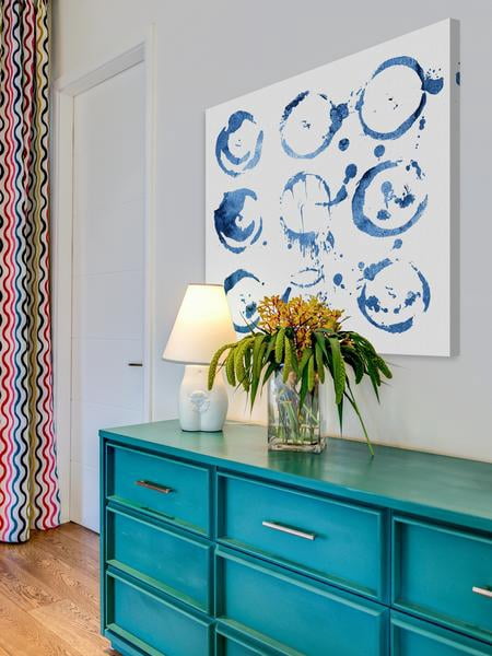 "Splotchy Rings" Painting Print on Wrapped Canvas