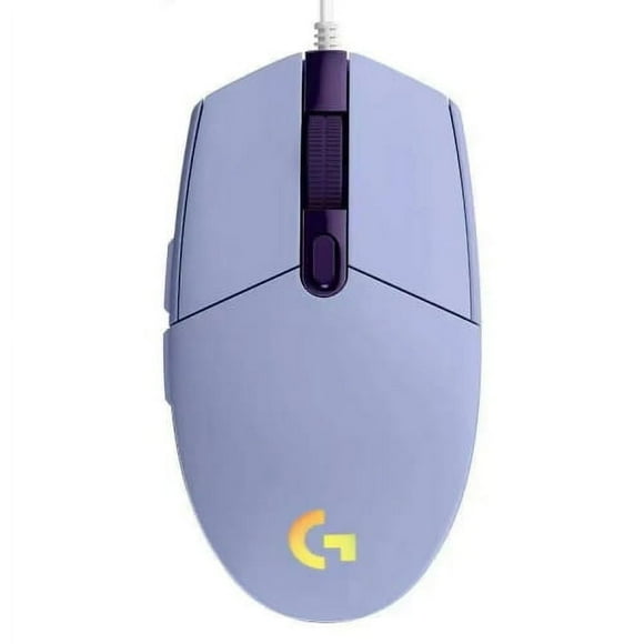 Logitech G102 Mouse USB Wired Gaming Mouse 8000 DPI Rainbow Optical Effect Screen For PC/Mac Computer and Laptop - Purple