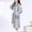 Gray, variant on Shirt Jacket Women, Thickened Fleece Plaid Drying Absorbent Bandage Hooded Bathrobe for Women
