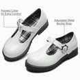thumbnail image 2 of CCVON Girls Loafers Slip On Penny Loafers School Uniform Dress Shoes White 13 Little Kid​, 2 of 5