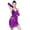 Purple, variant on KHONTS Women's Sequins Tassel Latin Dance Dress Flapper Cocktail Party Dresses Rumba Ballroom Outfits with Gloves Silver One Size