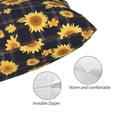 thumbnail image 3 of Kdxio Cotton Pillow Cases 16"x24" Pillowcases,Soft and Breathable Bedroom Pillow Cases-Royal Blue Plaid Sunflower-No Pillow Core, 3 of 5