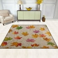 thumbnail image 3 of Non-Slip Area Rug 63x48in Indoor Washable Floor Mats Carpet Printed for Living Room, Bedroom, Home Decor Colored Autumn Leaves, 3 of 7