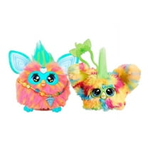 Furby Coral and Pix-Elle Gamer Mini Electronic Plush Toys, Voice Activated, 15 Fashion Accessories, Interactive Toys, Ages 6 