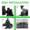 thumbnail image 3 of ATV Rear View Mirror, HKOO 360 Degrees Ball-Type Side Rearview Mirror with 7/8" Handlebar Mount Compatible with Motocycle Scooter Moped Polaris Sportsman Honda ATV Dirt Bike Cruiser Chopper, 3 of 9