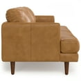 thumbnail image 5 of Livingston 90 inch Wide Mid-Century Modern Sofa in Sienna Top Grain Genuine Leather, 5 of 12