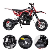 Kids Mini Dirt Bike, 40CC 4-Stroke Gas Powered Motorcycle with Off-Rode Tire, Shock Absorption, Front Rear Disc Brakes, Pocket Motorbike Up to 35KM/H Max Load 265LBS