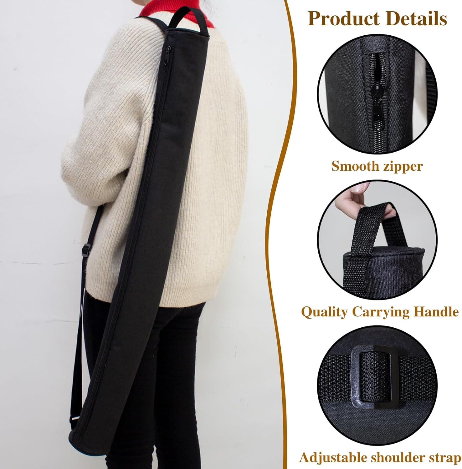 ABCISI 7 Can Golf Beer Sleeve, Insulated Beer Sleeve for Golf Bag, Golf Bag Beer Cooler Sleeve, Beer Sling Holder for Cans Drinks Canned Beverages, Fit Most Golf Bags (Gray)
