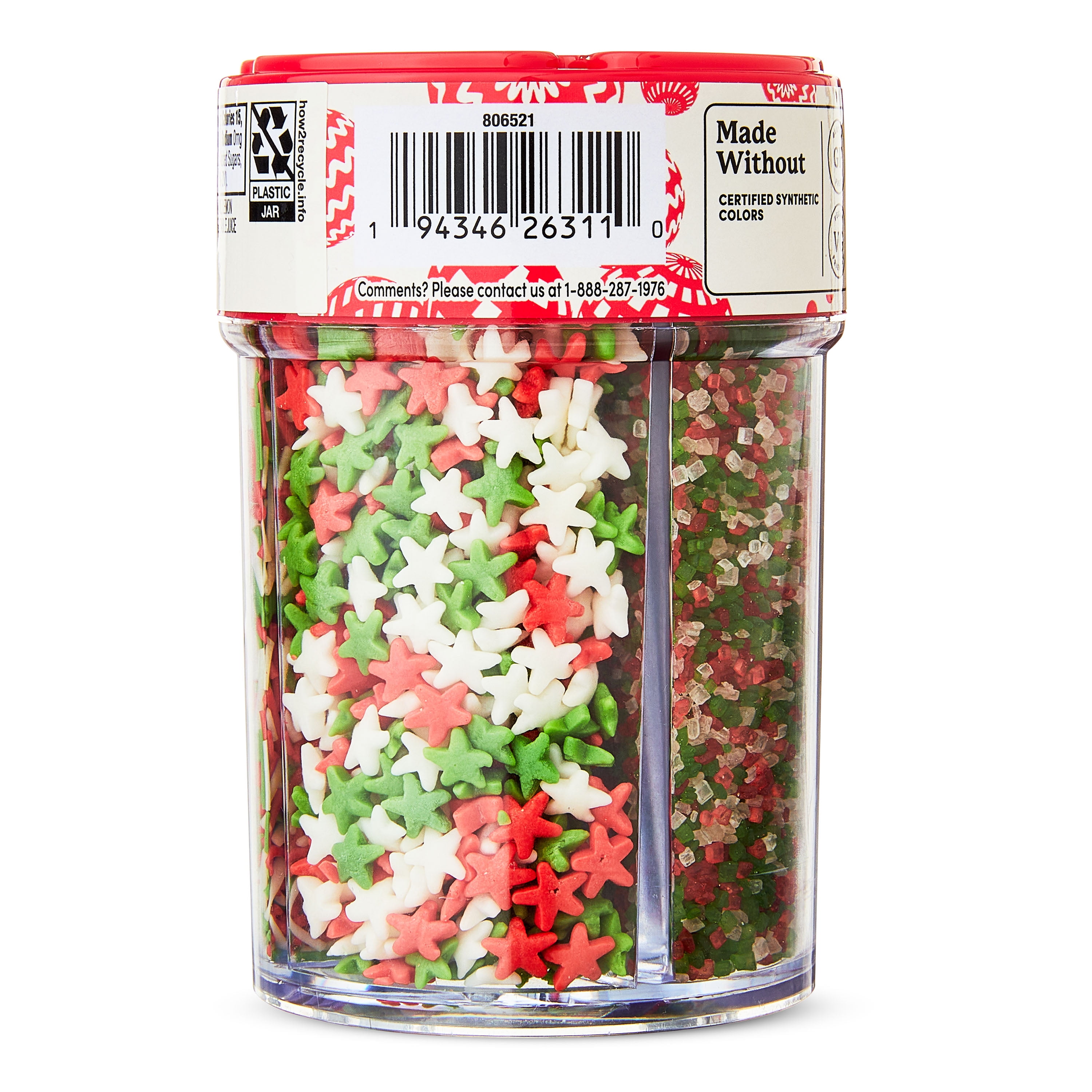 bettergoods Multicolor Holiday Variety Sprinkles, 4.62 oz